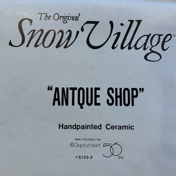 Snow Village - Antique Shop (In original box) - Picture 2 of 2